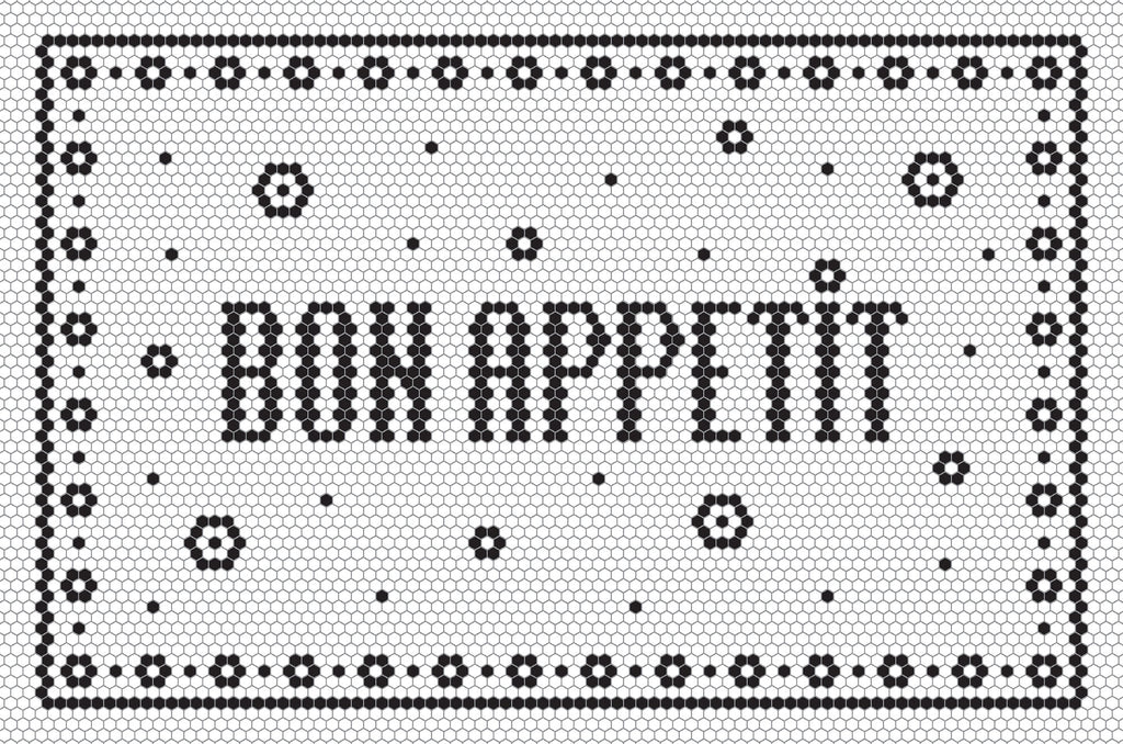 NV7722 Maison Lorrain Napperon de Vinyle - Bon Appetit Fleurs