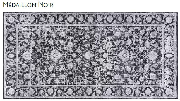 Tapis de Vinyle - Medaillon Noir - Vinyl Carpets