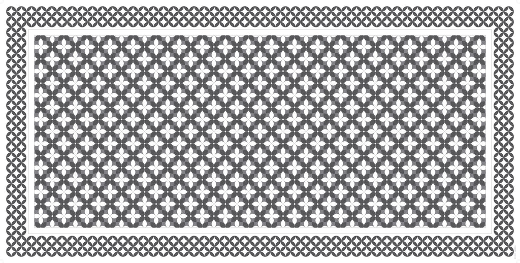 Tapis de Vinyle - Petite Fleur Grey - Vinyl Carpets