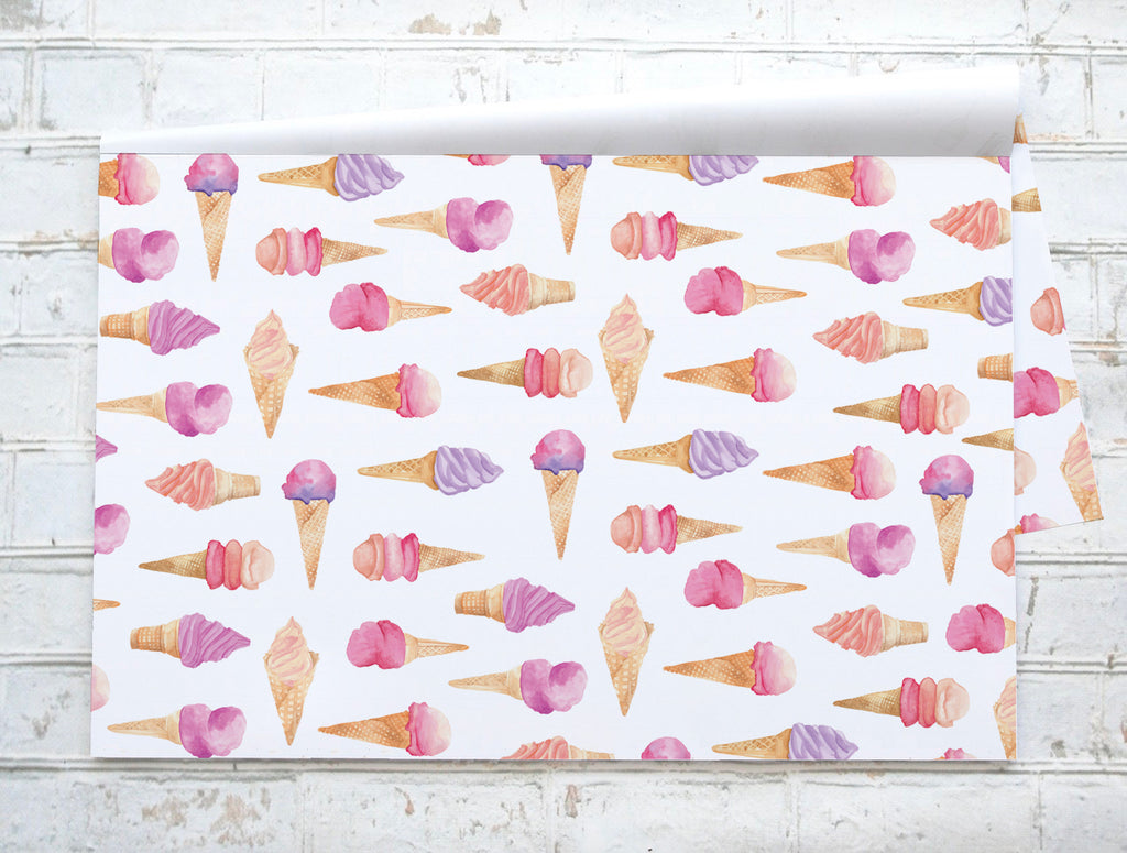 Glaces / Ice Cream - Napperons de papier / Paper placemats