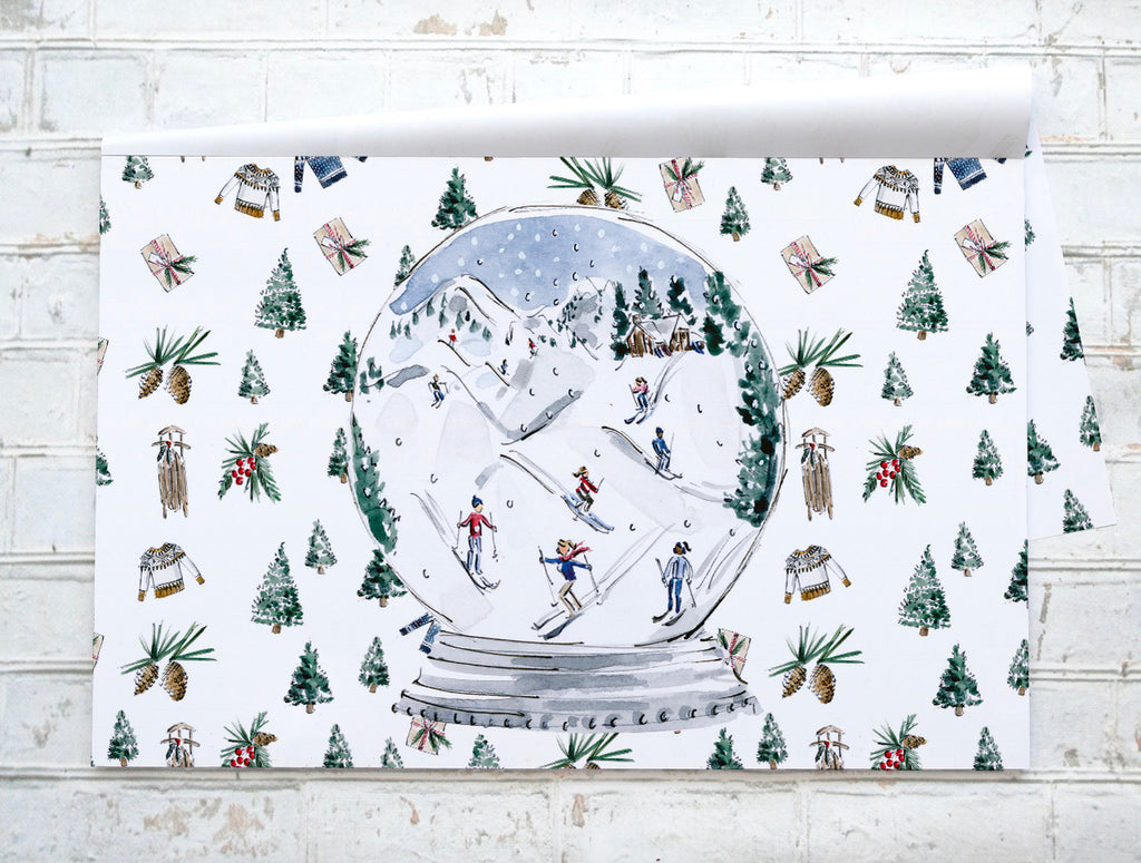 "Snow Globe" / "Boule de neige" - Napperons de papier / Paper placemats