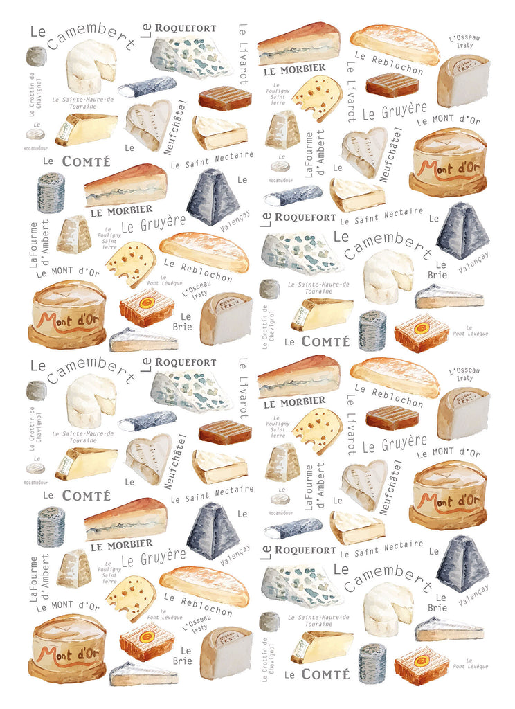 Fromages - Linge a vaisselle / Tea Towel