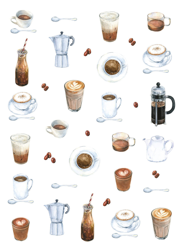 "Café" - Linge a vaisselle / Tea Towel