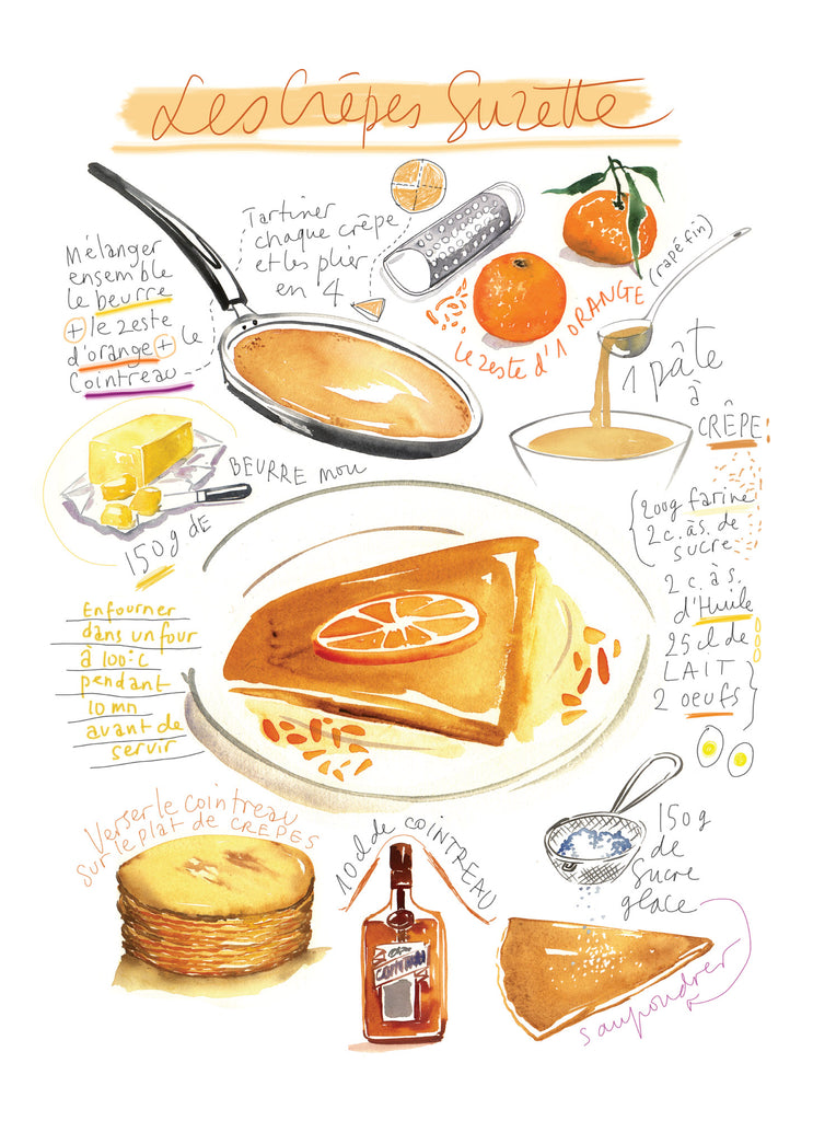 Crepe suzette - Linge a vaisselle / Tea Towel