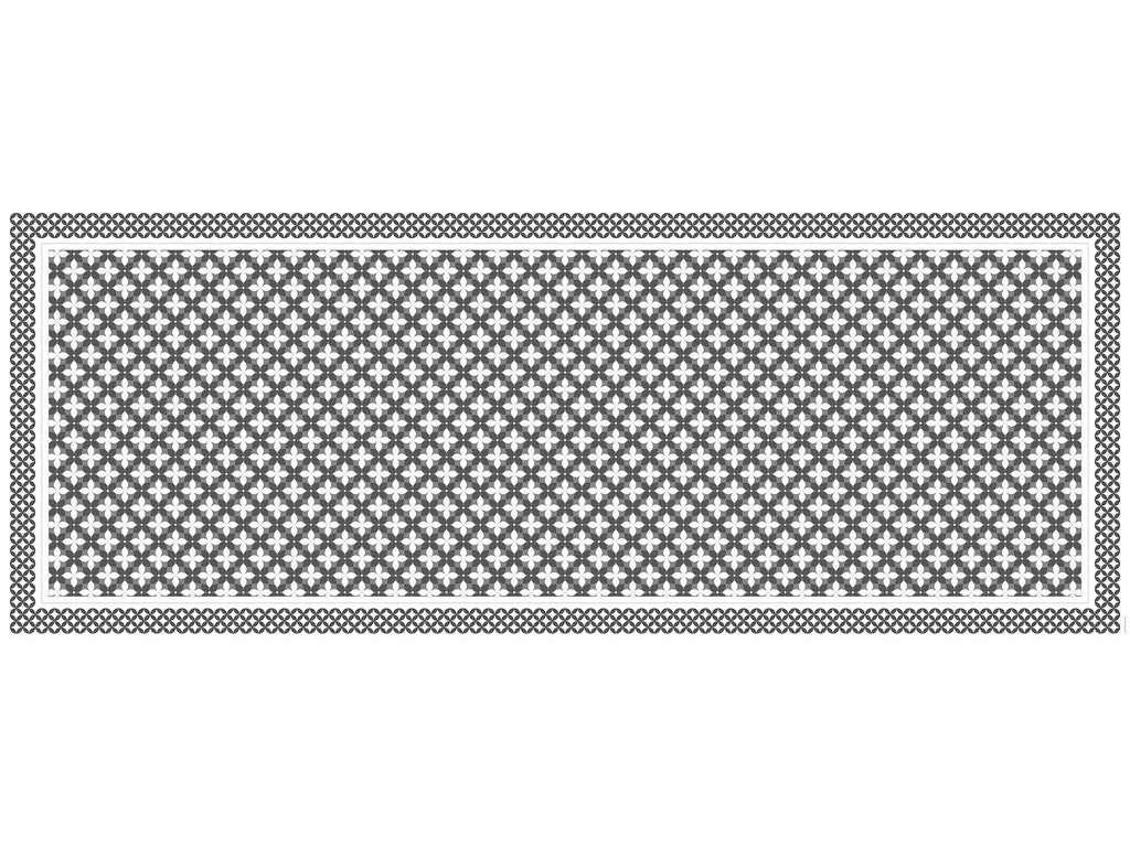 Tapis de Vinyle Runner Petite Fleur Grey - Vinyl Carpet Runner Petite Fleur Grey