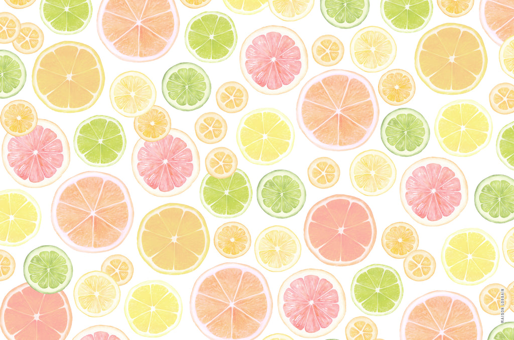Citrus - Napperons de papier / Paper placemats