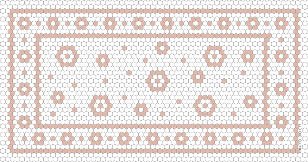 Napperon de Vinyle pour Bébé - Mosaique Blush - Collection Bébé