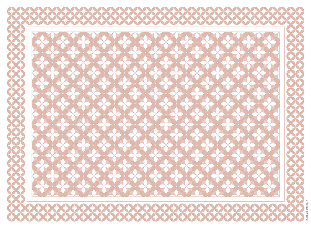 Napperon de Vinyle - Petite Fleurs Blush - Small Flower Blush