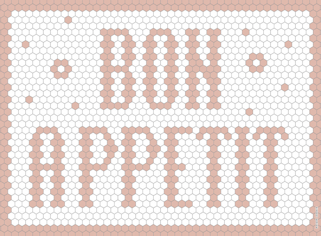Napperon de Vinyle - Mosaic Bon Appetit Blush