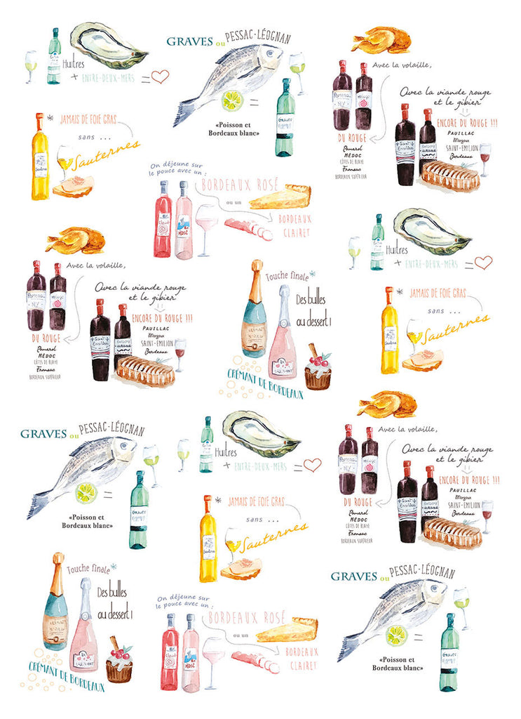 Accords Vin - Linge a vaisselle / Tea Towel