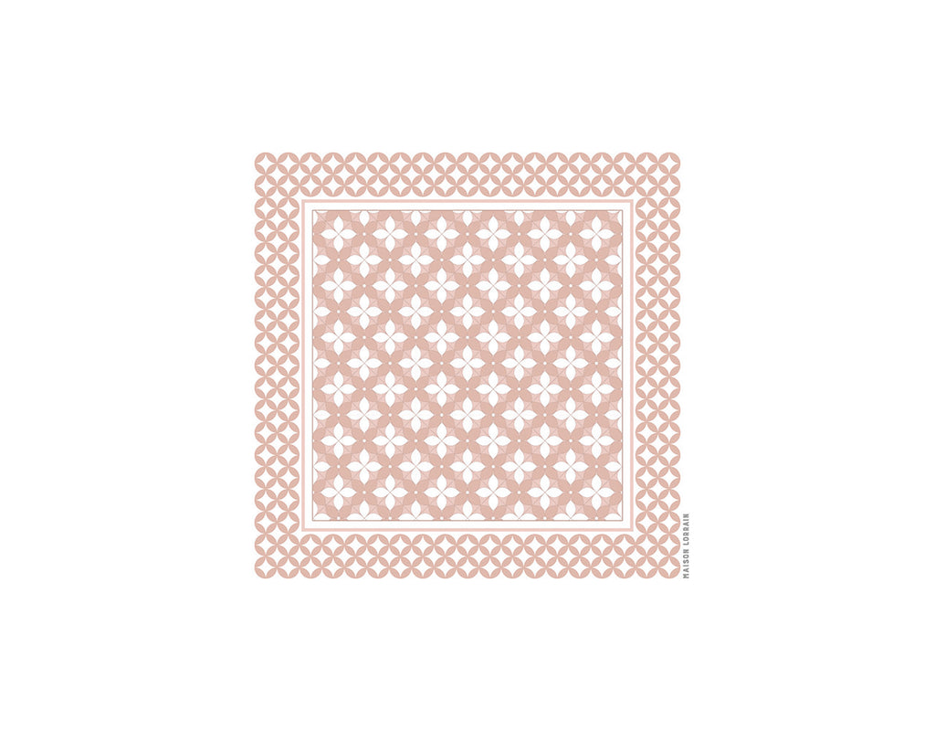 Sous-verres de Vinyle (4) Blush / Vinyl Coasters (4) - Motif petite fleur blush