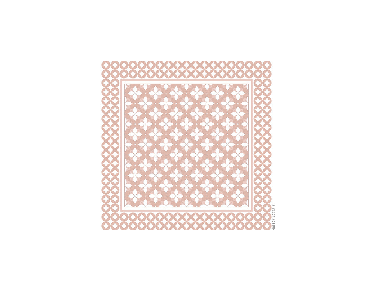 Sous-verres de Vinyle (4) Blush / Vinyl Coasters (4) - Motif petite fleur blush