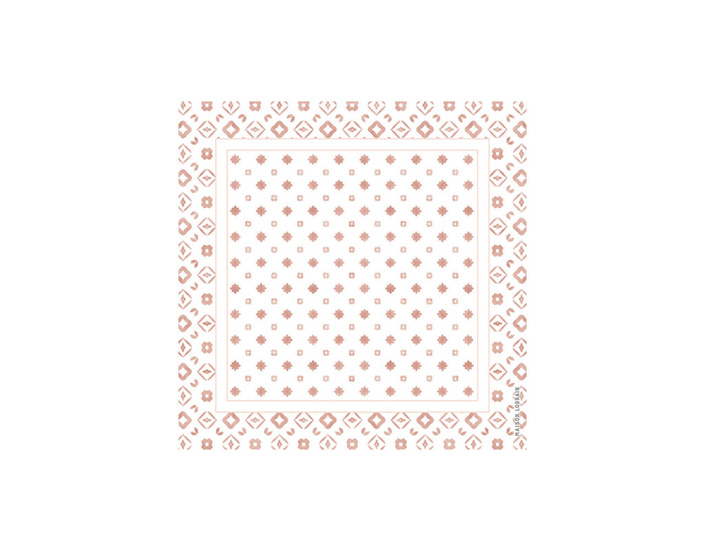 Sous-verres de Vinyle (4) Blush / Vinyl Coasters (4) - Motif toile blush