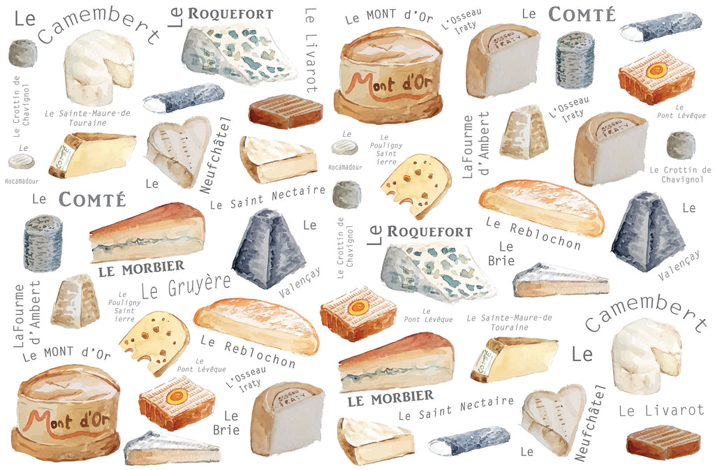 Fromages - Napperons de papier / Cheeses Paper placemats