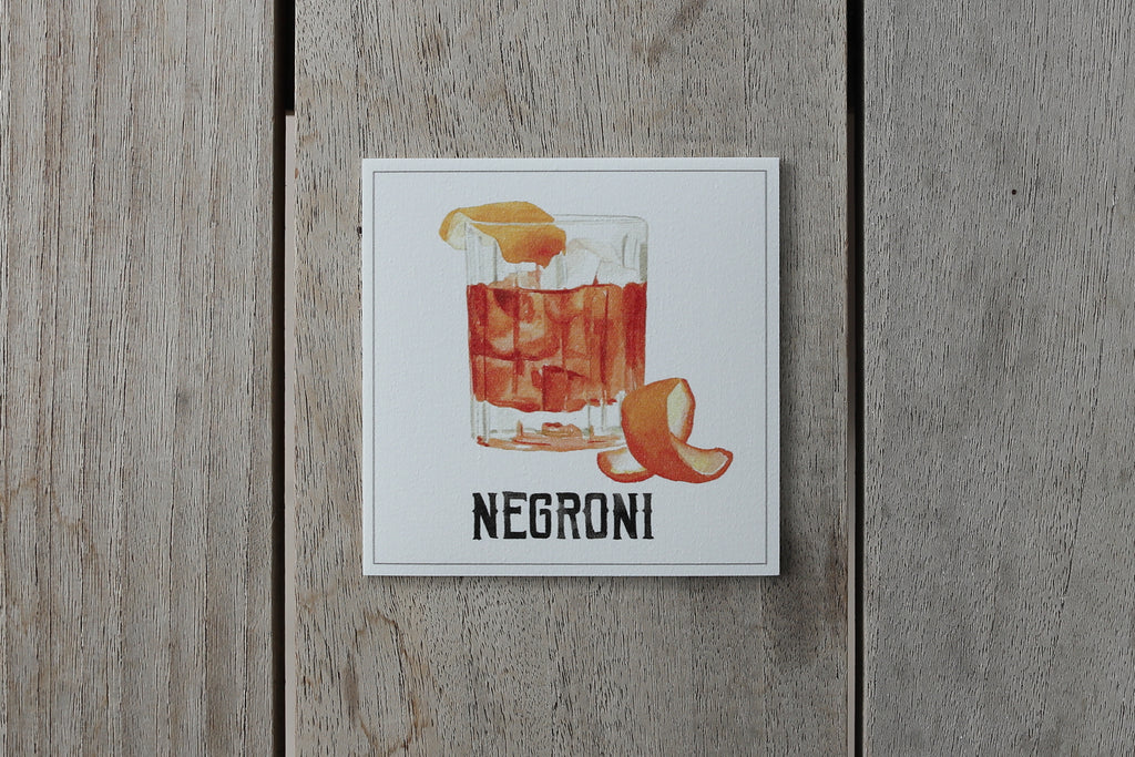 Collection Spritz - Sous-verres de Vinyle (4) / Vinyl Coasters (4) - Spritz Negroni