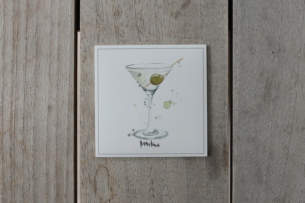 Collection cocktail - Sous-verres de Vinyle (4) - Cocktail Martini / Vinyl Coasters (4)