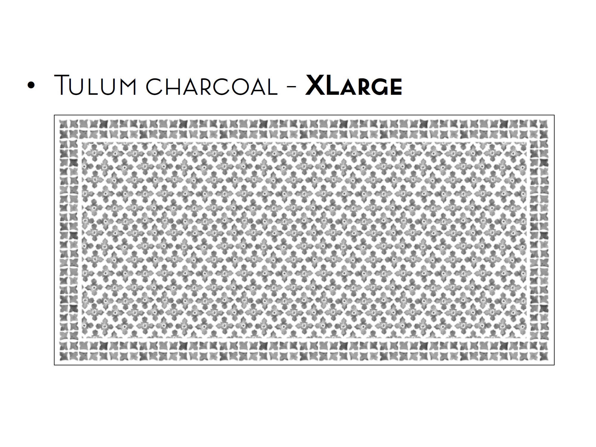 Tapis de Vinyle - Tulum Charcoal Extra Large - Vinyl Carpets