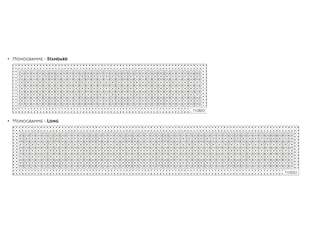 Chemin de Table Vinyle Monogramme / Table Runner Monogram