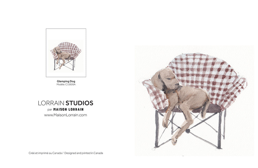 NEW Carte de souhaits - Glamping Dog / Greeting Card