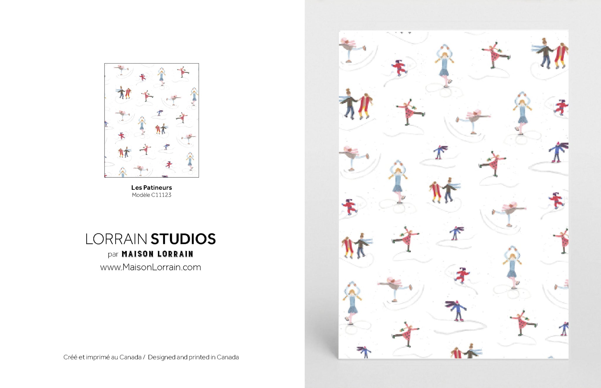 NEW Carte de souhaits - Les Patineurs / Greeting Card