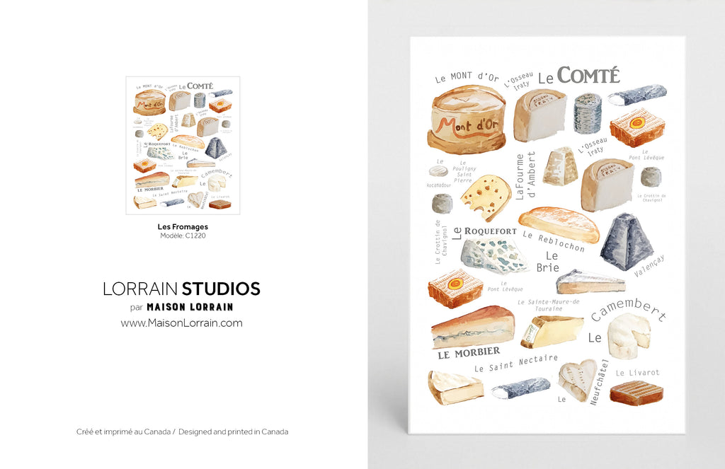 NEW Carte de souhaits - Fromages / Greeting Card