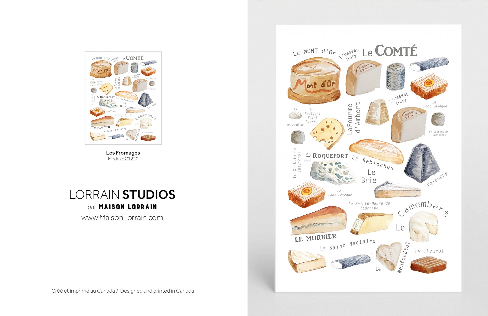 NEW Carte de souhaits - Fromages / Greeting Card