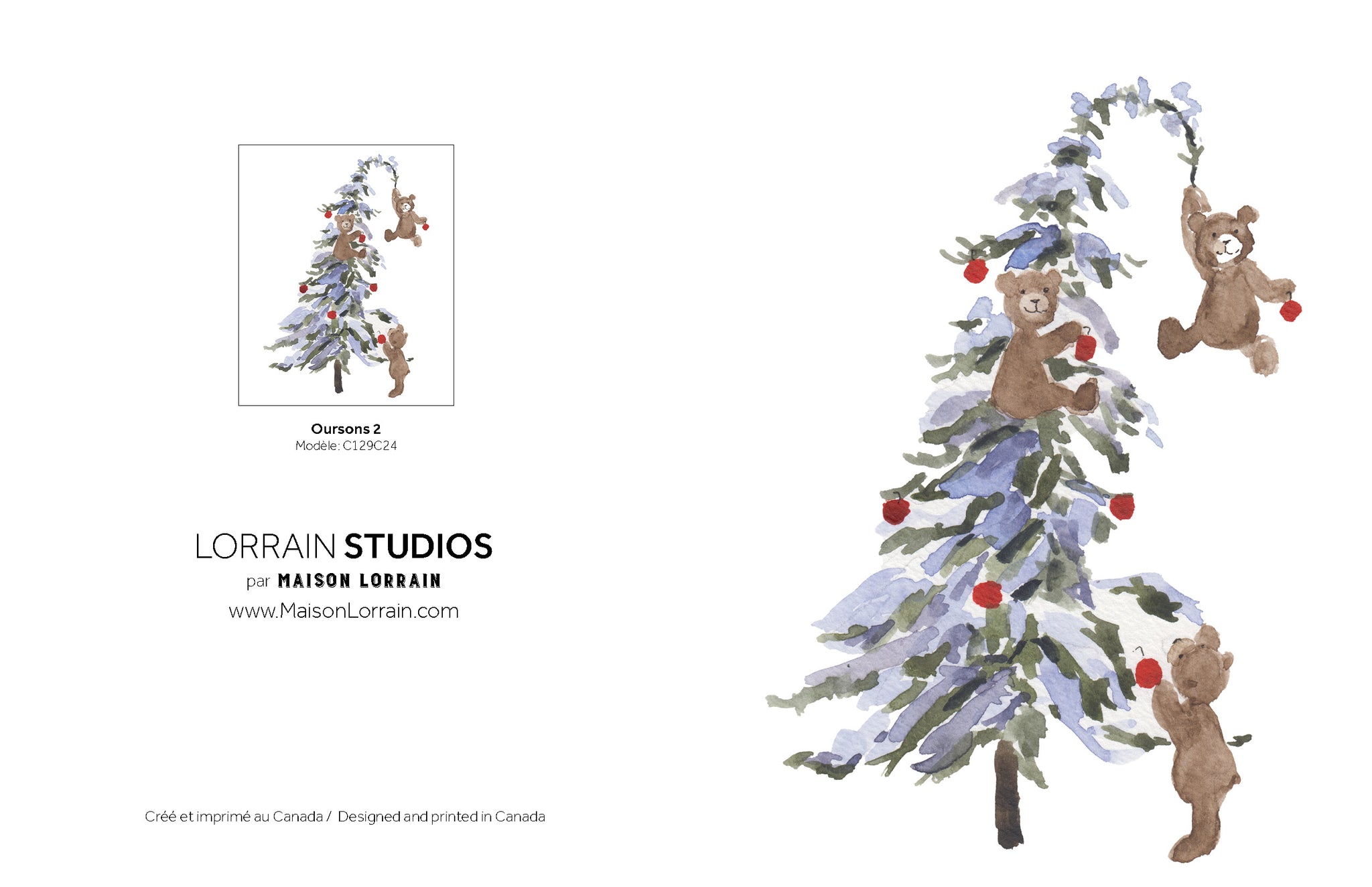 NEW Carte de souhaits - Oursons 2 / Greeting Card