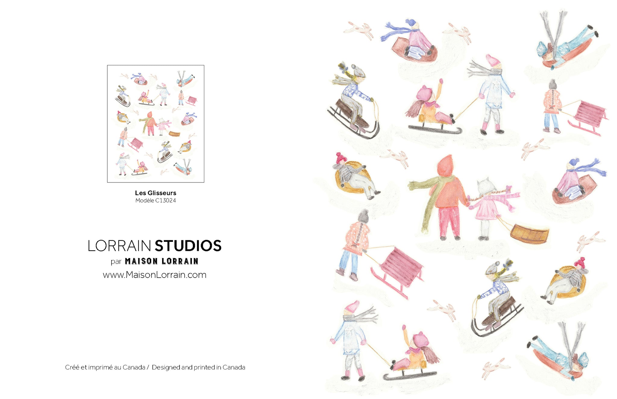 NEW Carte de souhaits - Les Glisseurs / Greeting Card