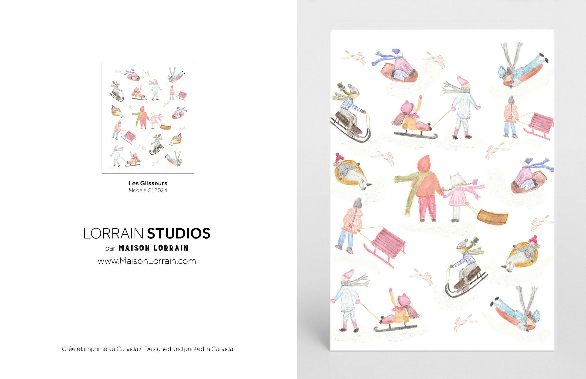 NEW Carte de souhaits - Les Glisseurs / Greeting Card