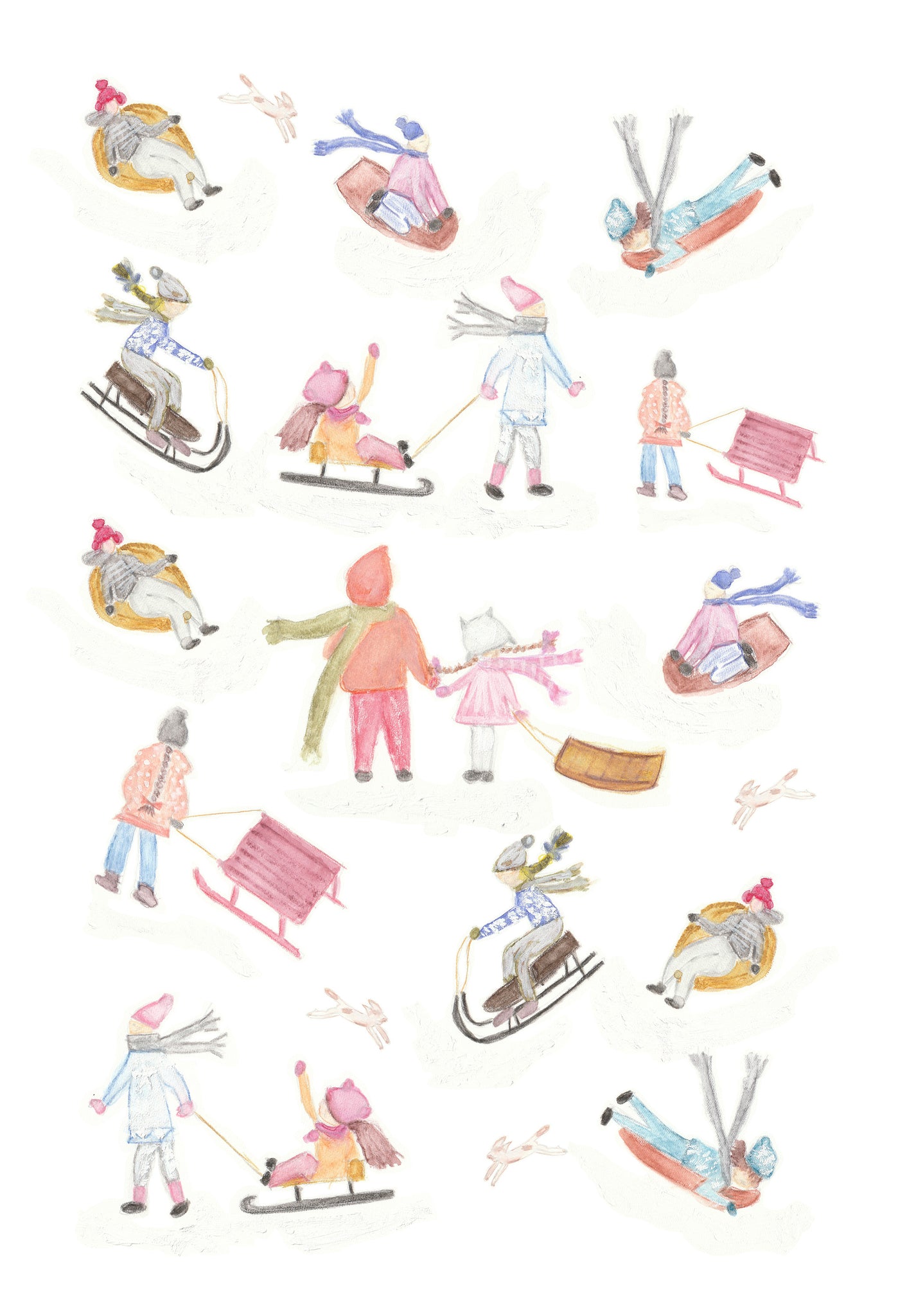 NEW Carte de souhaits - Les Glisseurs / Greeting Card