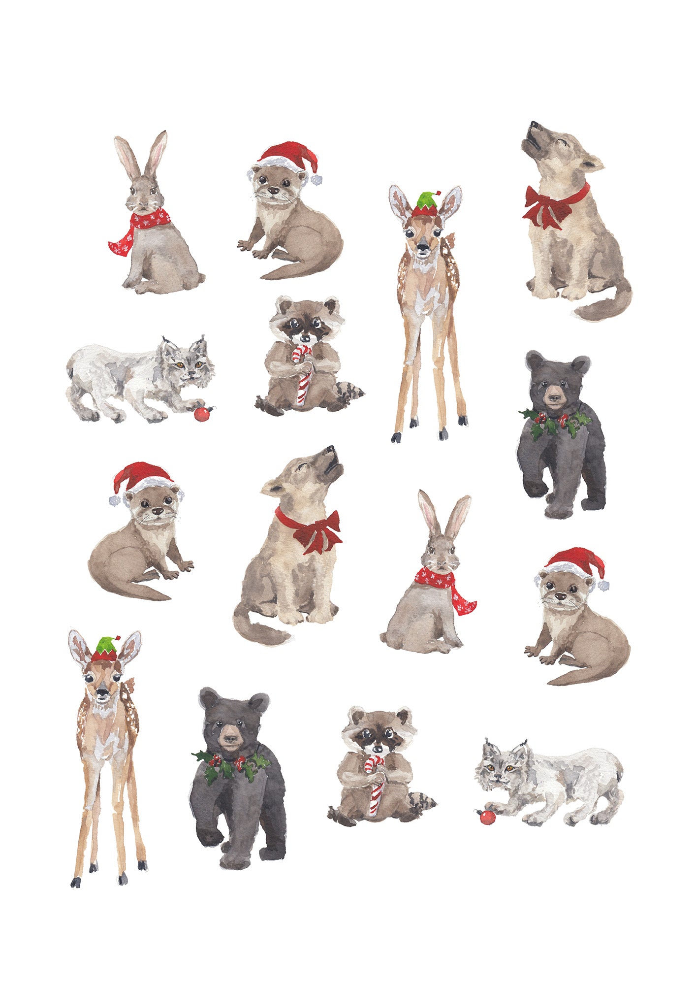NEW Carte de souhaits - Baby Animals Square / Greeting Card