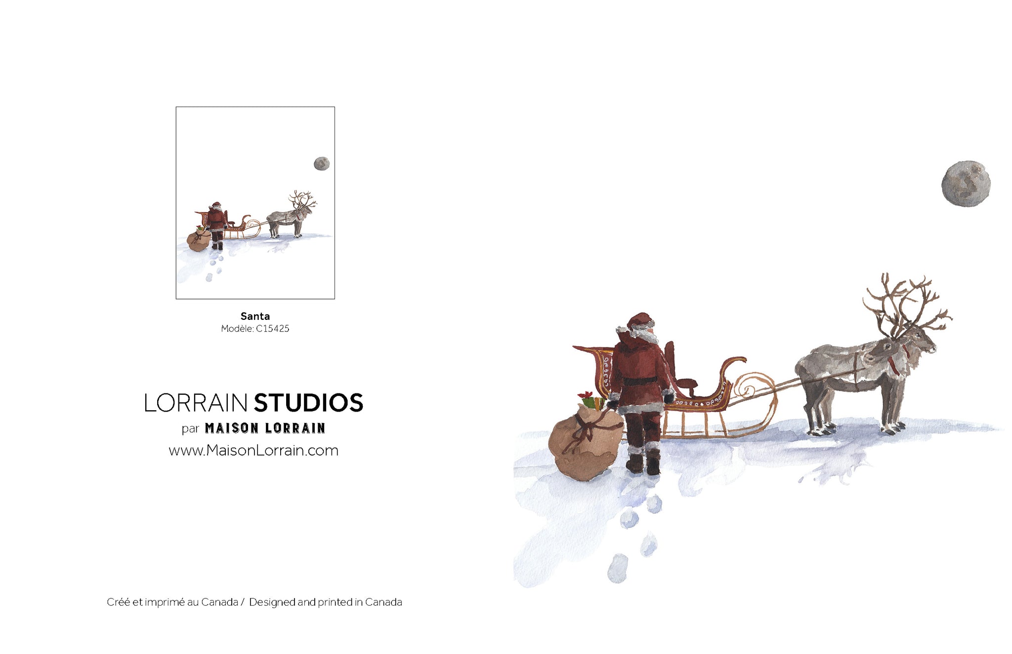 NEW Carte de souhaits - Santa / Greeting Card