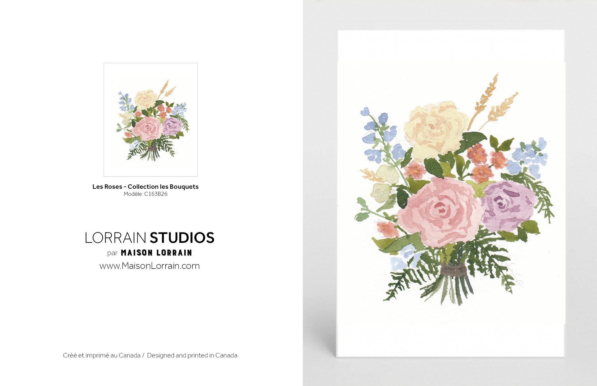 NEW Carte de souhaits - Les Roses / Greeting Card