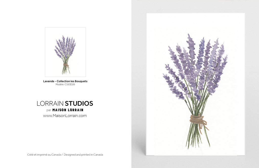 NEW Carte de souhaits - Lavande / Greeting Card