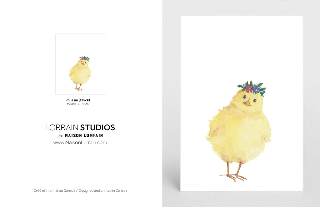 NEW Carte de souhaits - Poussin / Greeting Card - Chick