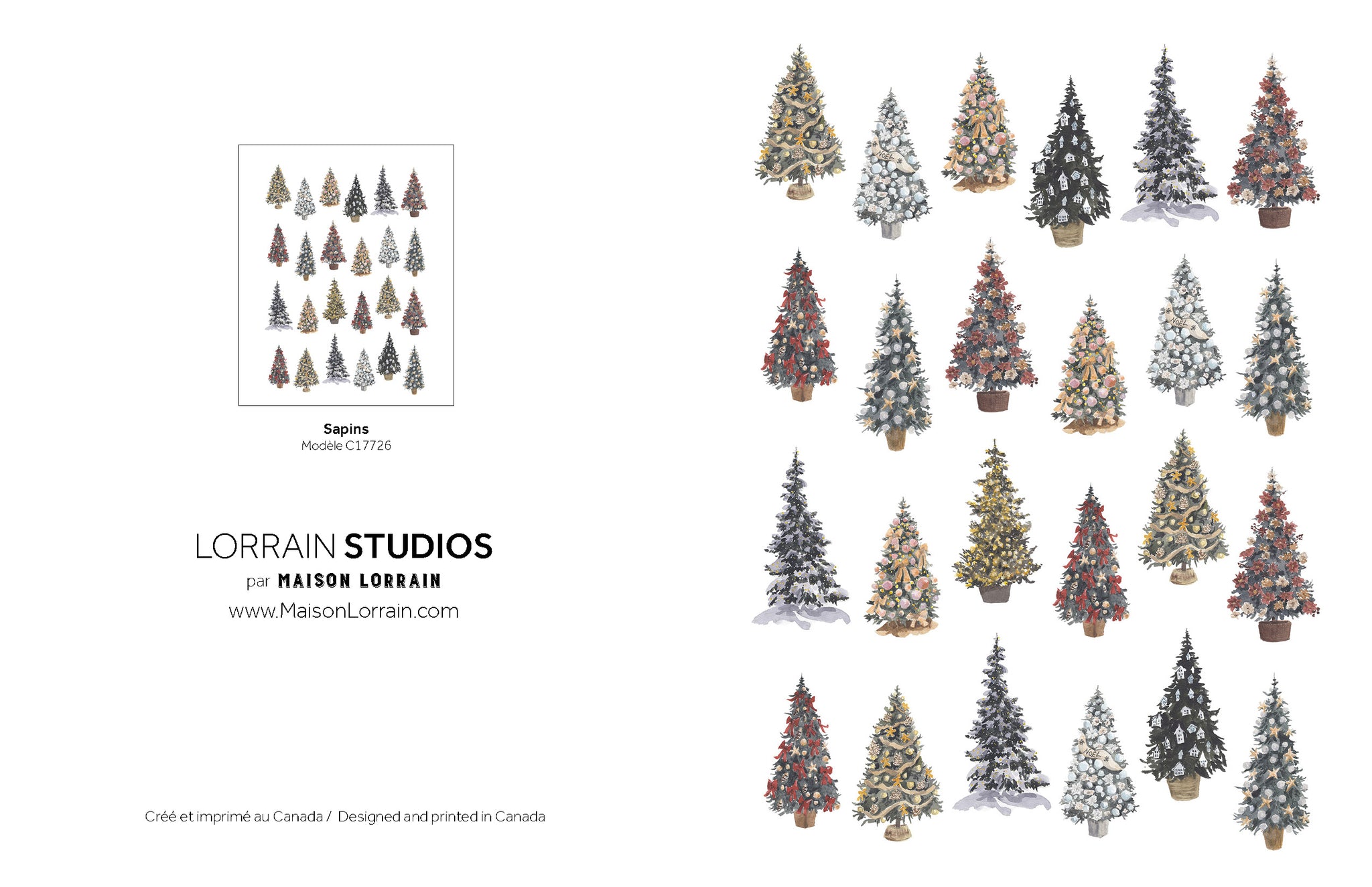 NEW Carte de souhaits - Les Sapins / Greeting Card