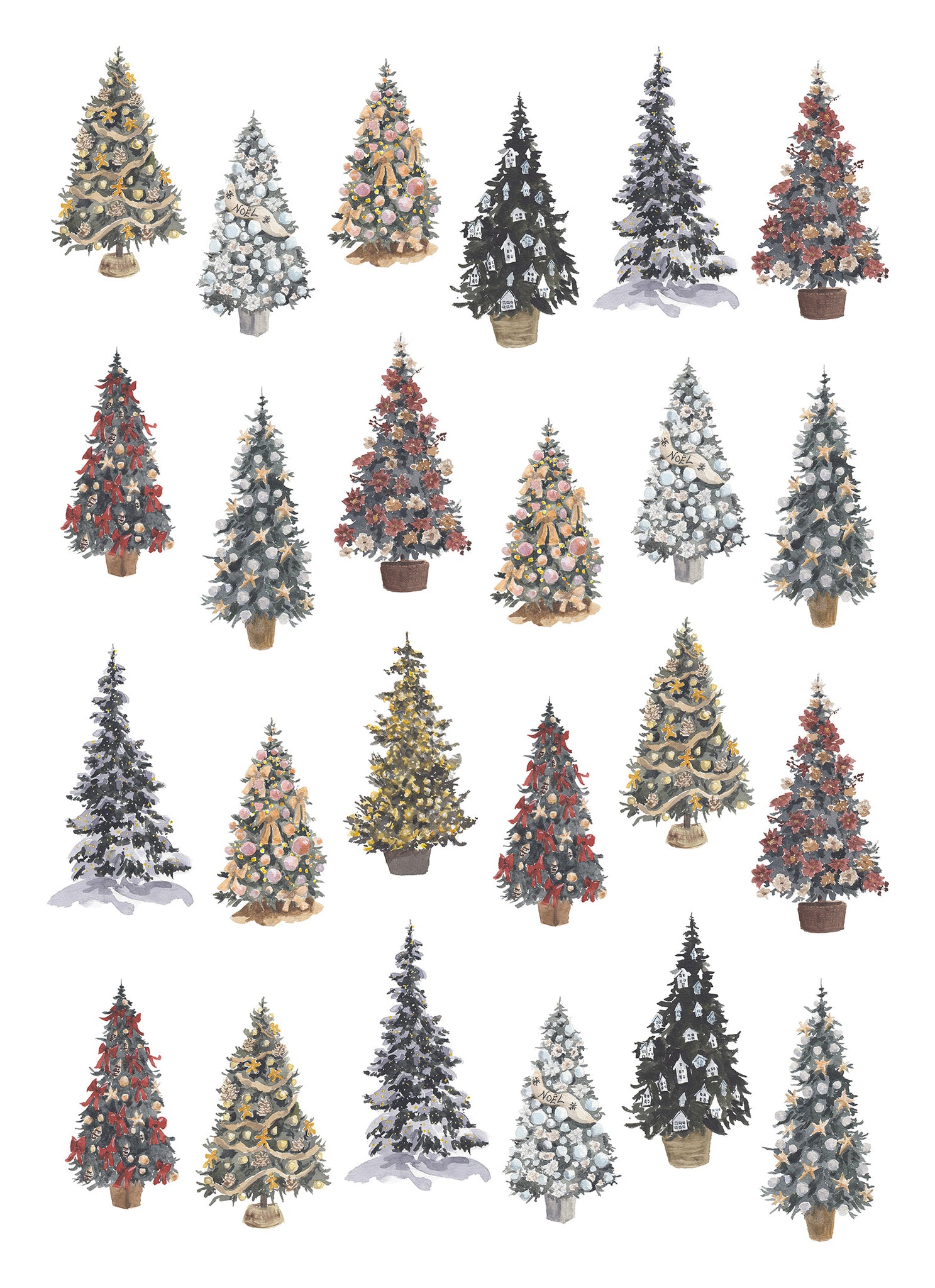 NEW Carte de souhaits - Les Sapins / Greeting Card