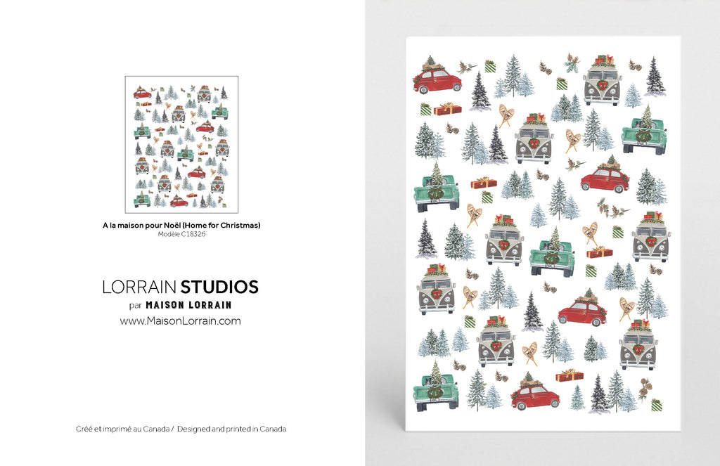 NEW Carte de souhaits - A la maison pour Noel / Greeting Card