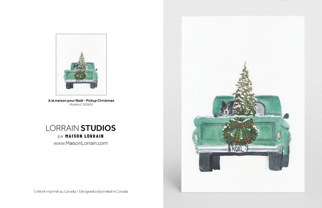 NEW Carte de souhaits - A Pickup Christmas / Greeting Card
