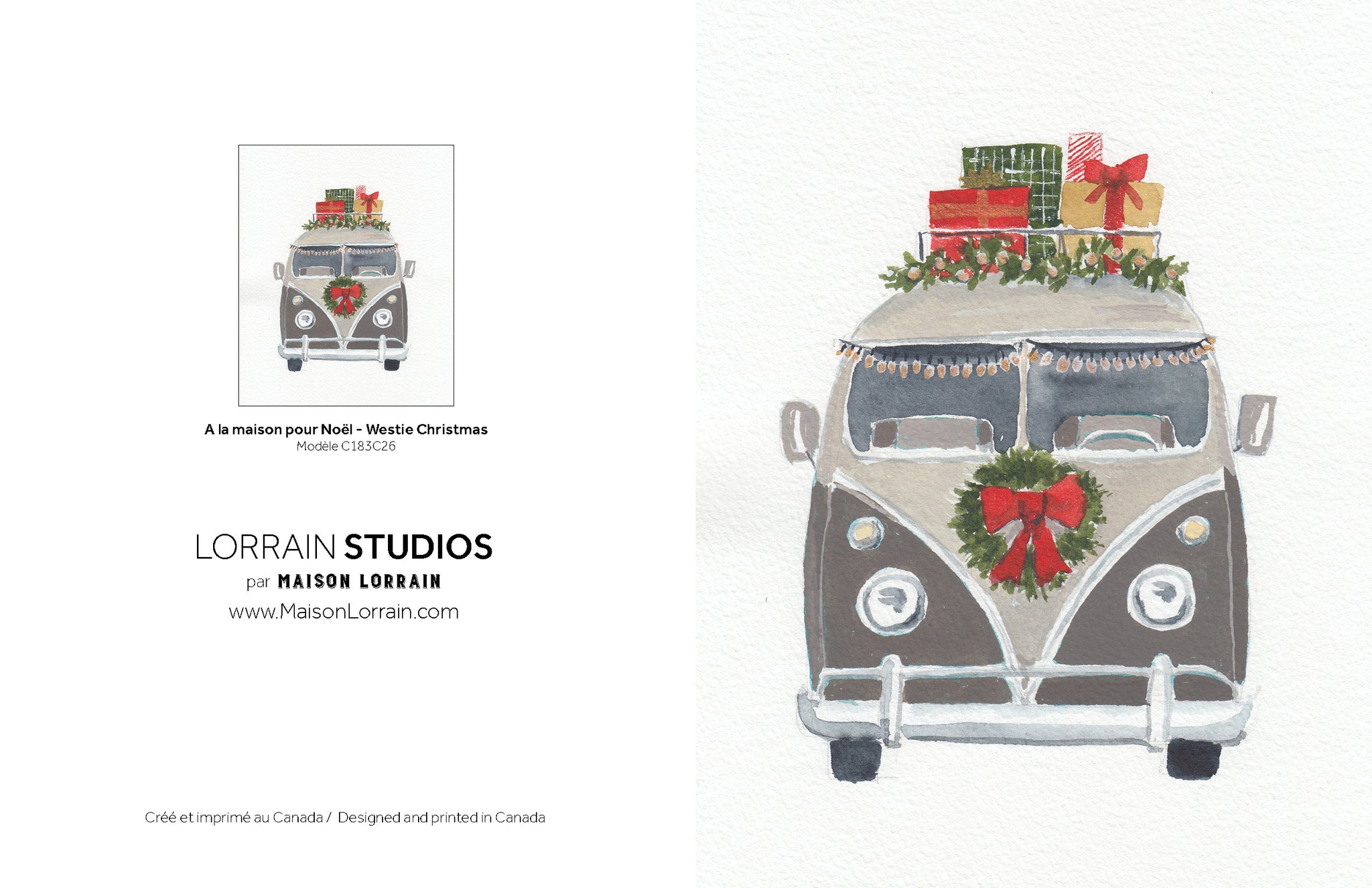 NEW Carte de souhaits - A Westie Christmas / Greeting Card