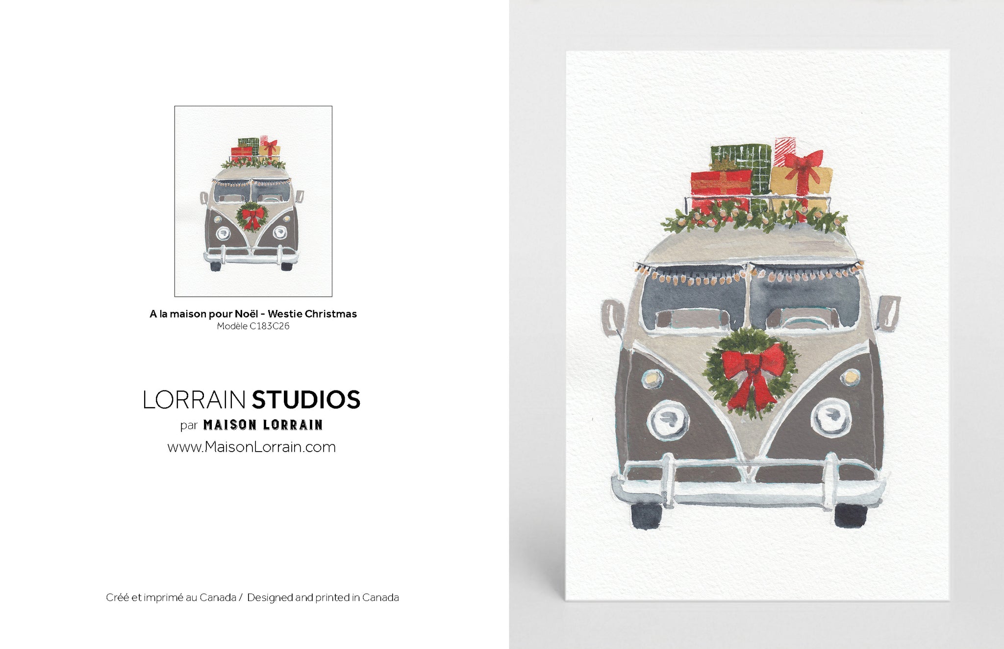 NEW Carte de souhaits - A Westie Christmas / Greeting Card