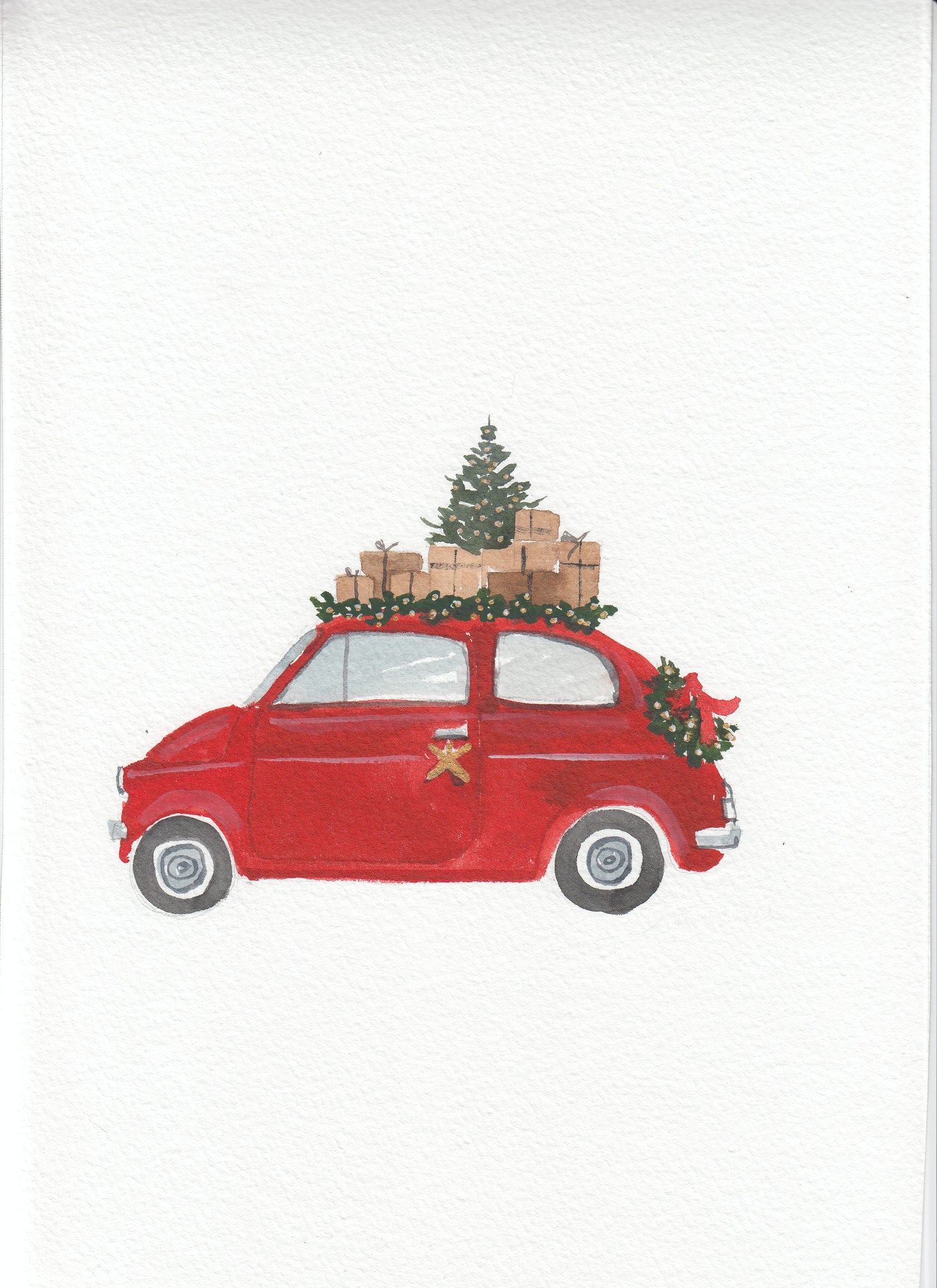 NEW Carte de souhaits - A Fiat Christmas / Greeting Card