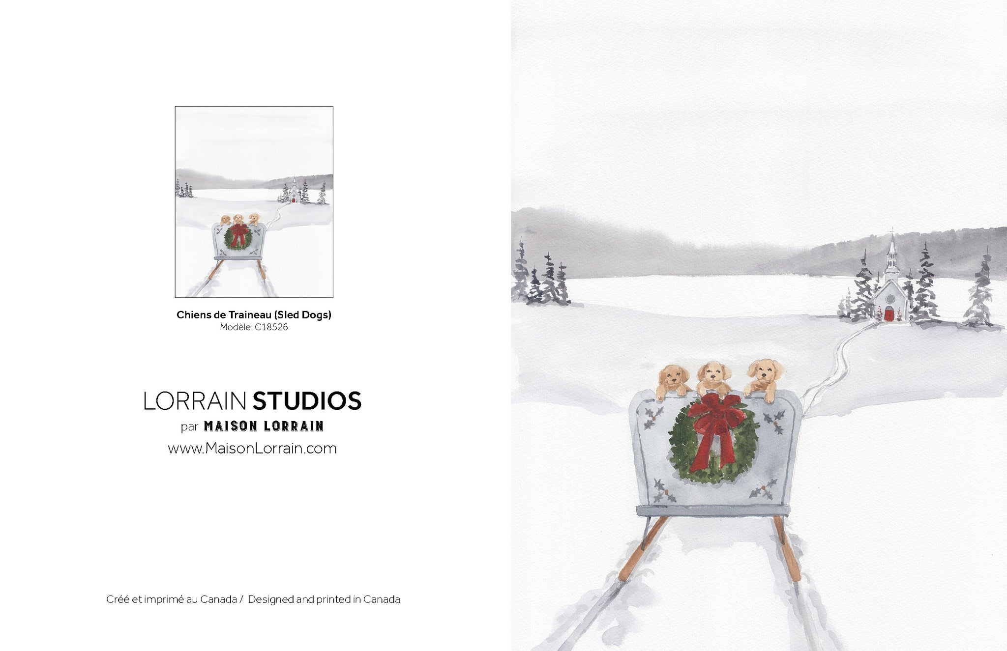 NEW Carte de souhaits - Chiens de Traineau / Greeting Card