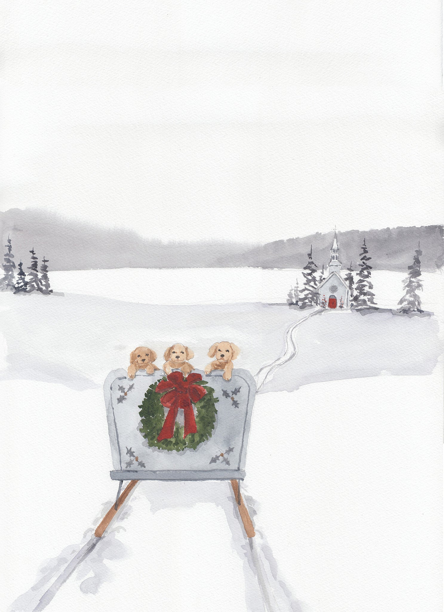 NEW Carte de souhaits - Chiens de Traineau / Greeting Card