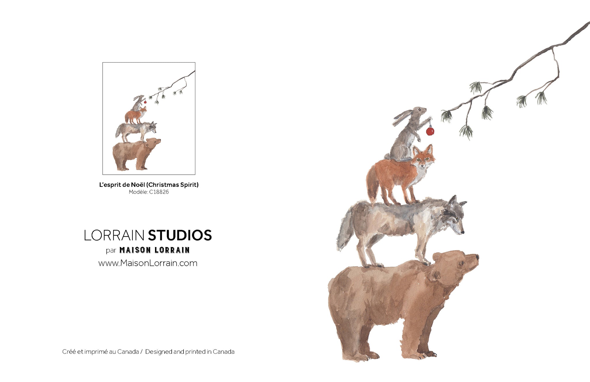 NEW Carte de souhaits - Esprit de Noel / Greeting Card