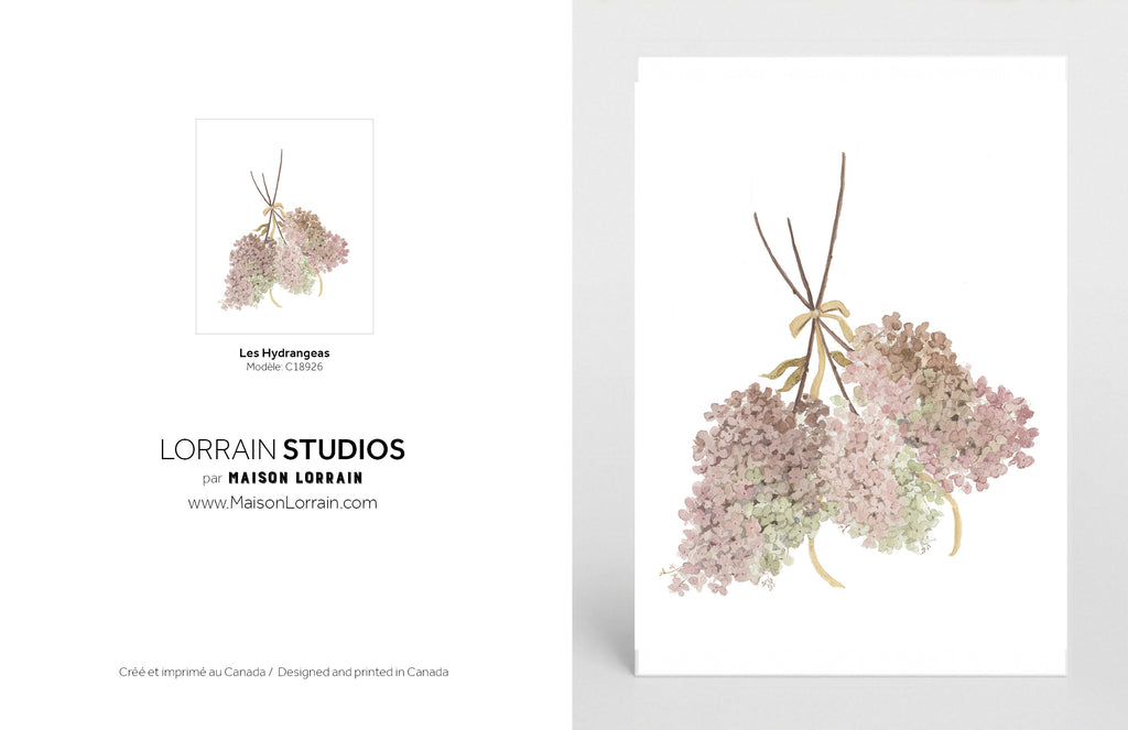 NEW Carte de souhaits - Les Hydrangées / Greeting Card