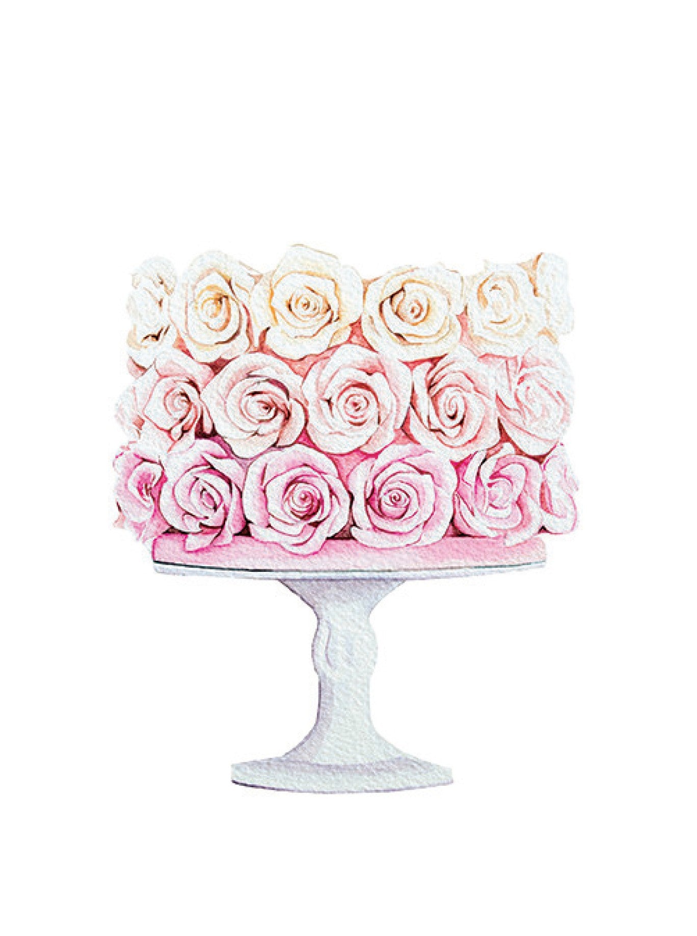 NEW Carte de souhaits - Gateau Roses / Greeting Card