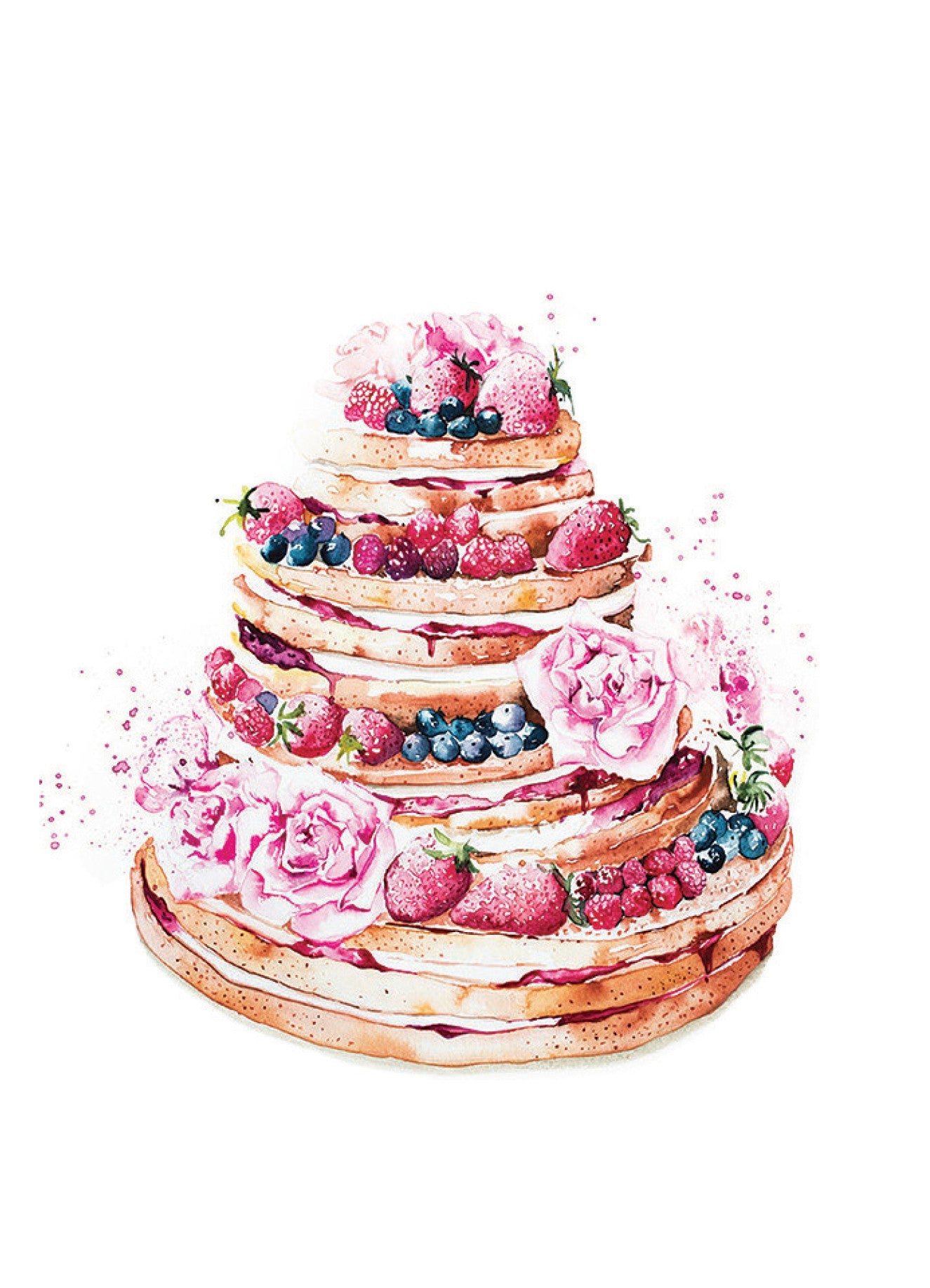 NEW Carte de souhaits - Gateau d'été / Greeting Card