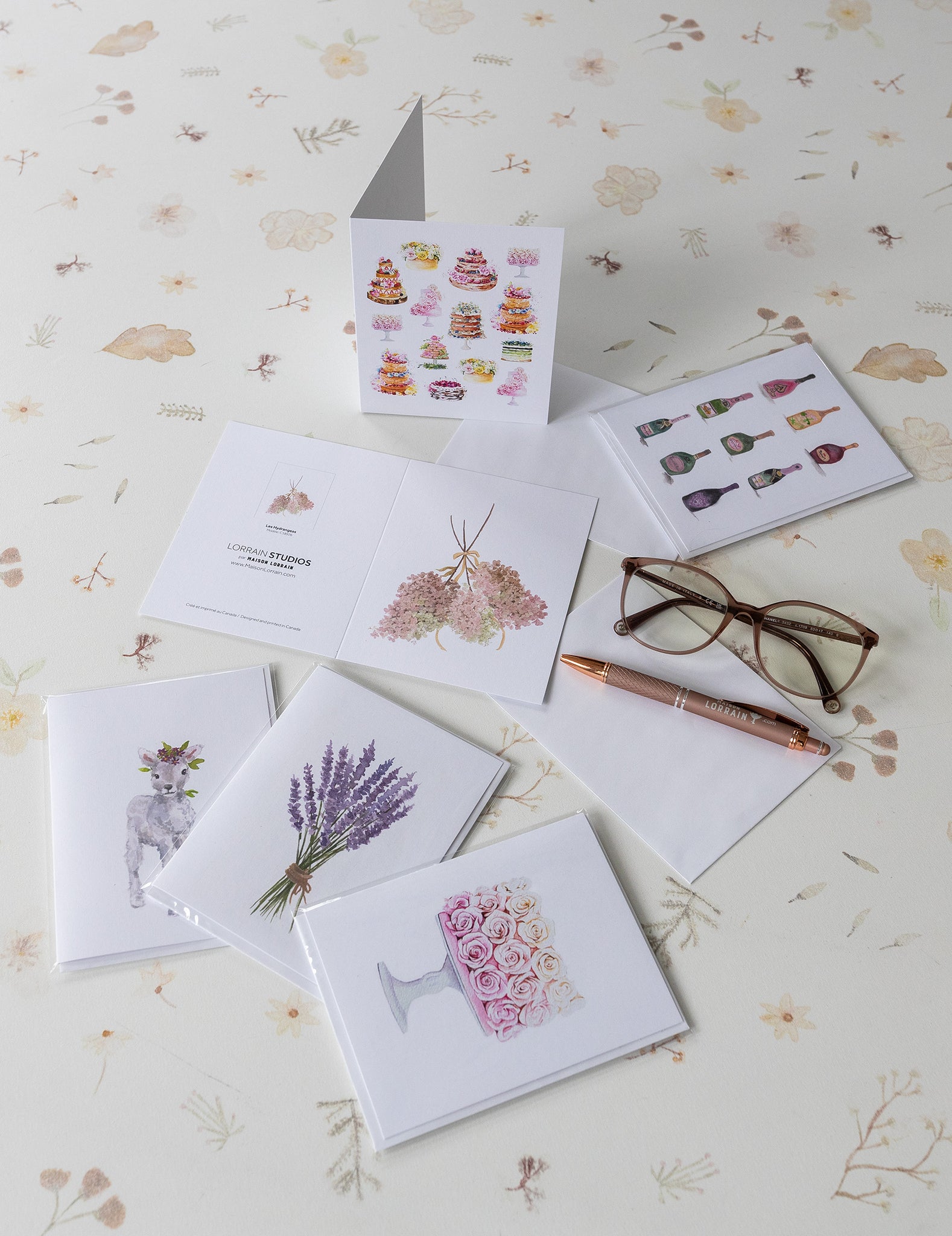NEW Carte de souhaits - Les Hydrangées / Greeting Card