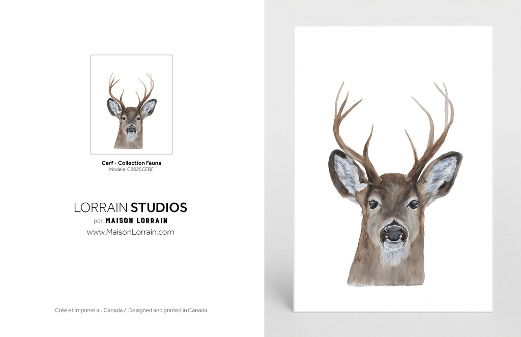 NEW Carte de souhaits - Cerf / Greeting Card